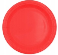 Červené papierové TANIERE 6 ks 18 cm narodeninové ročné valentínske taniere