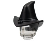 Lego New Cap Čierny čarodejnícky klobúk s vlasmi 1706