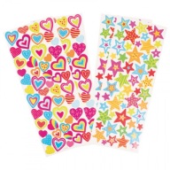 HEARTS HEARS STARS STARS Sada nálepiek 214 ks.