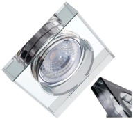 KANLUX Sklenené očko Stropný držiak LED halogénovej lampy MORTA GU10 10W strieborná
