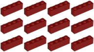 LEGO 3010 BRICK 1x4 tmavo červená (20g) 12 ks.