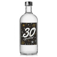 ETIKETY na fľašu ALKOHOL 30. NARODENINY čierna X5