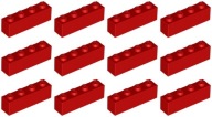 LEGO 3010 BRICK 1x4 červená NOVINKA (20g) 12 ks.