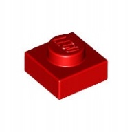 Lego Tanier 1x1 3024 302421 Červený 1ks Nov