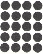 Čiapka samolepiaca čierna 13mm 20ks 670