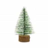 UMELÝ VIANOČNÝ STROMČEK mini na kmeni 10cm UMELÝ SNEH