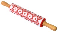 KUCHYŇSKÝ SILIKÓNOVÝ VALEC NA PIZZOVÉ CESTO, drevené rúčky, 30 cm, farby