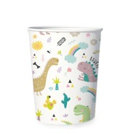 Dinosaurie papierové poháre, 6 ks, narodeninové, 220 ml