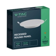 V-TAC LED panelové vstavané prémiové stropné svietidlo 18W okrúhle fi220 VT-61018 400