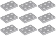 LEGO 3021 TANIER 2x3 svetlosivá NOVINKA == (10g) 9 ks.