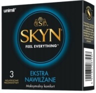 Unimil SKYN EXTRA MOISTURIZED kondómy, 3 ks klasické, bez latexu