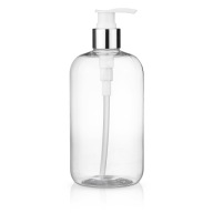 DÁVKOVAČ TEKUTÉHO MYDLA FĽAŠA S PUMPAČKOU NA TEKUTÉ GÉL 500ml 0,5l