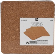 KORKOVÉ PODLOŽKY POD HRNEC 19X19CM 3 KUSY 791