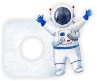 NÁLEPKA na vypínač SPACEMAN, priestor pre deti