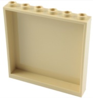 LEGO 59349 NÁSTENNÝ PANEL 1x6x5 piesková NOVINKA (6g)