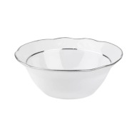 Porcelánová miska na šalát IRENA, platinový remienok, 14 cm