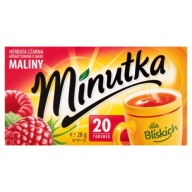 Minutka Čierny čaj s príchuťou maliny 28g