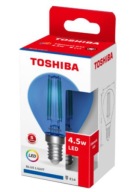 LED GUĽOVÁ žiarovka E14 4,5W modrá TOSHIBA