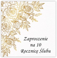 POZVÁNKY NA 10. VÝROČIE SVADBY CÍNOVÁ SVADBA