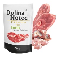 DOLINA NOTECI Čisté vlhké krmivo pre psov Jahňacie mäso 500g pre alergikov