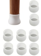 8 OCHRANNÝCH POTAHOV NA NOHY STOLIČKY 25-45 mm BIELE