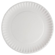 Papierové taniere, cateringové taniere, biele, 23 cm, 50 ks