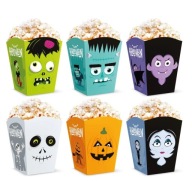 Halloweenska párty Monsters Zombie Popcorn boxy
