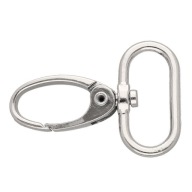 Kovová karabina 25mm strieborný krab na tašky