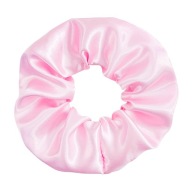 Gumičky do vlasov scrunchie, ružový satén, bez spojov, satén