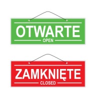 laminovaná tabuľka OPEN / CLOSED-OPEN