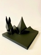 Papier dekoratívny technický origami 100 listov ČIERNA 15x15 cm