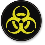 Biohazard Thermo Patch Vyšívaný priemer 70mm