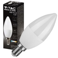 LED žiarovka C35 svetelný zdroj SVIEČKA E14 4,5W 4000K 470lm SMD VT-1855-N