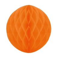 Oranžová halloweenska papierová guľa 10 cm