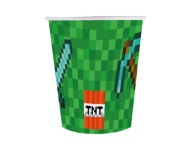 PAPIEROVÉ ŠÁLKY PIXELS hra creeper torta 6 ks