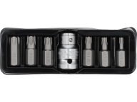 Skrutkovacie bity TORX T25 - T55 + adaptér, s otvorom / sada 7 kusov YATO