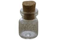 Sklenená liekovka fľaša 18*13mm so zátkou, 2 ks