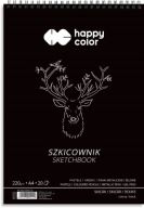 Špirálový skicár ČIERNA A4 20 listov 220 g/m2