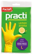 Gumené rukavice s vôňou Paclan Lemon, veľkosť L
