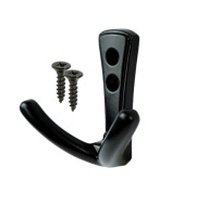 Dvojitý vešiak Anchor, zamak, skrutkovaný, čierny