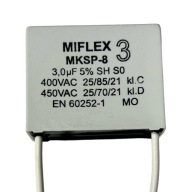 MIFLEX 3uF 400V motorový kondenzátor POLISH
