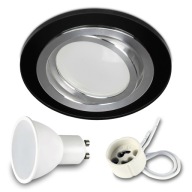 SET BLACK ROUND MOVABLE svietidlo +LED GU10 7W