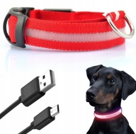 SVIETIACI LED Obojok pre psa Mačka 40-55cm veľkosť XL USB