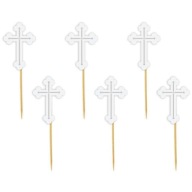 Biele zberačky KRÍŽOV kríž Communion Krst x6