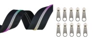 LuxTextil Zipsová PÁSKA Zips 5mm ŠPIRÁLA +10 Zipsov 5m RAINBOW