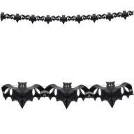 Hodvábny papier GIRLAND BATS čierny HALLOWEEN 4m
