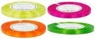 4 x Saténová stuha 6mm 32m - NEON SET