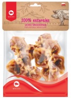 MACED Pochúťka pre psa, bravčové stredné ucho, prírodná maškrta, 100g