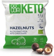 BIO KETO Lieskové oriešky v kokosovej čokoláde RAW vegan BEZLEPKU 70g