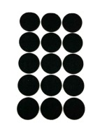 Samolepiace plstené podložky čierne ⌀28mm 15 ks